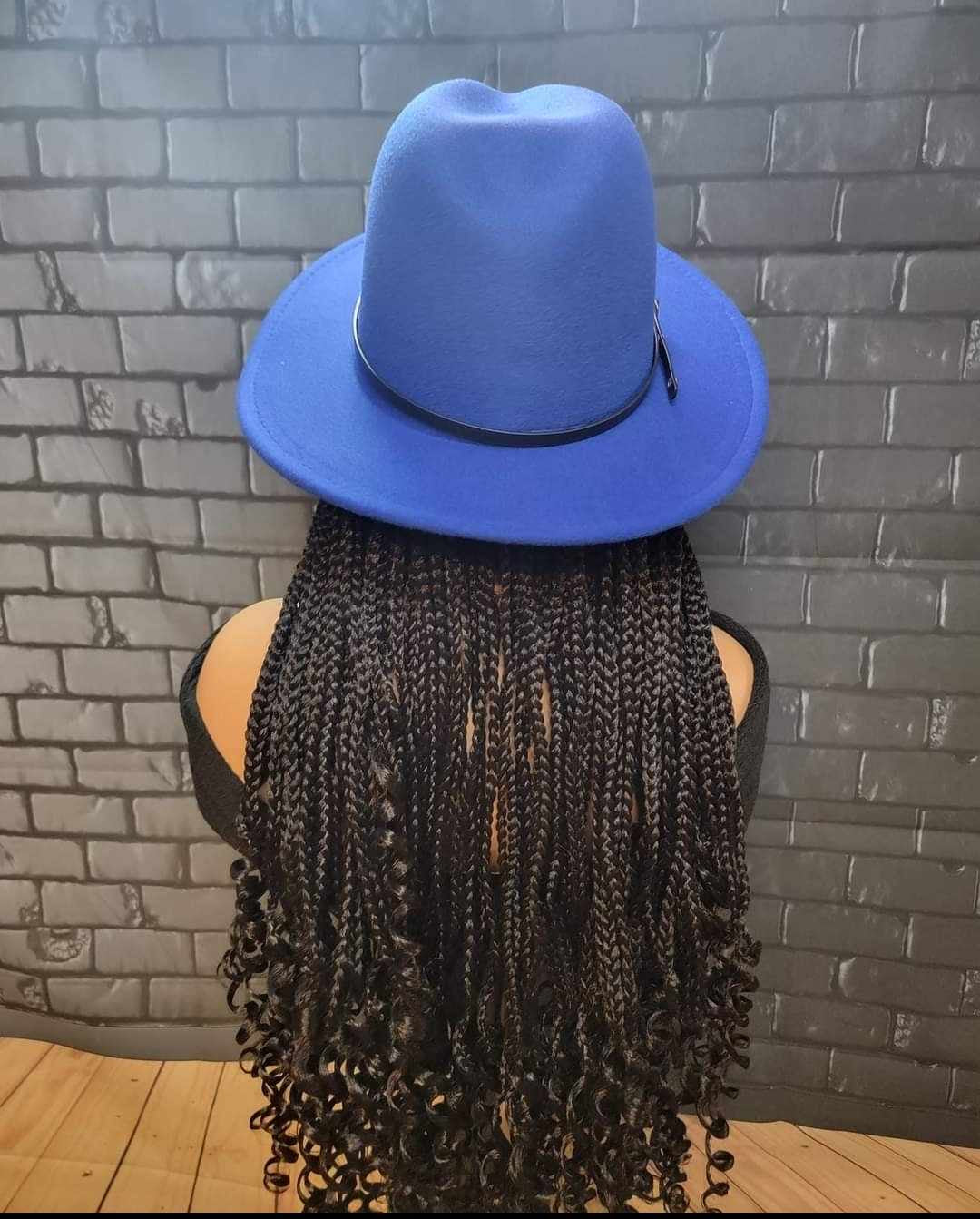 Braided Fedora Hat Wigs