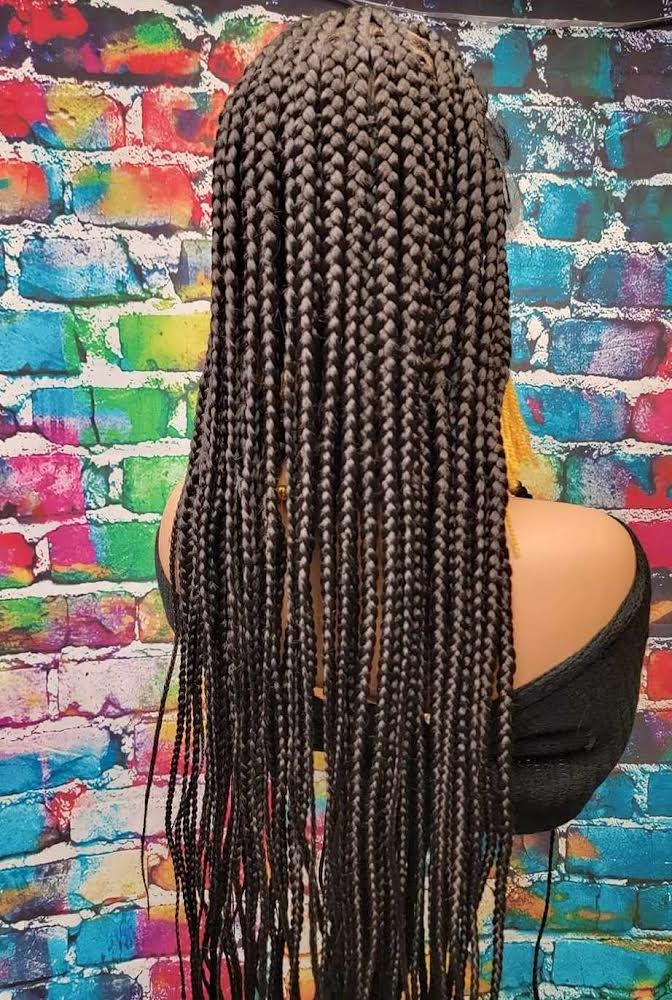 Box braid Lace Front beauty