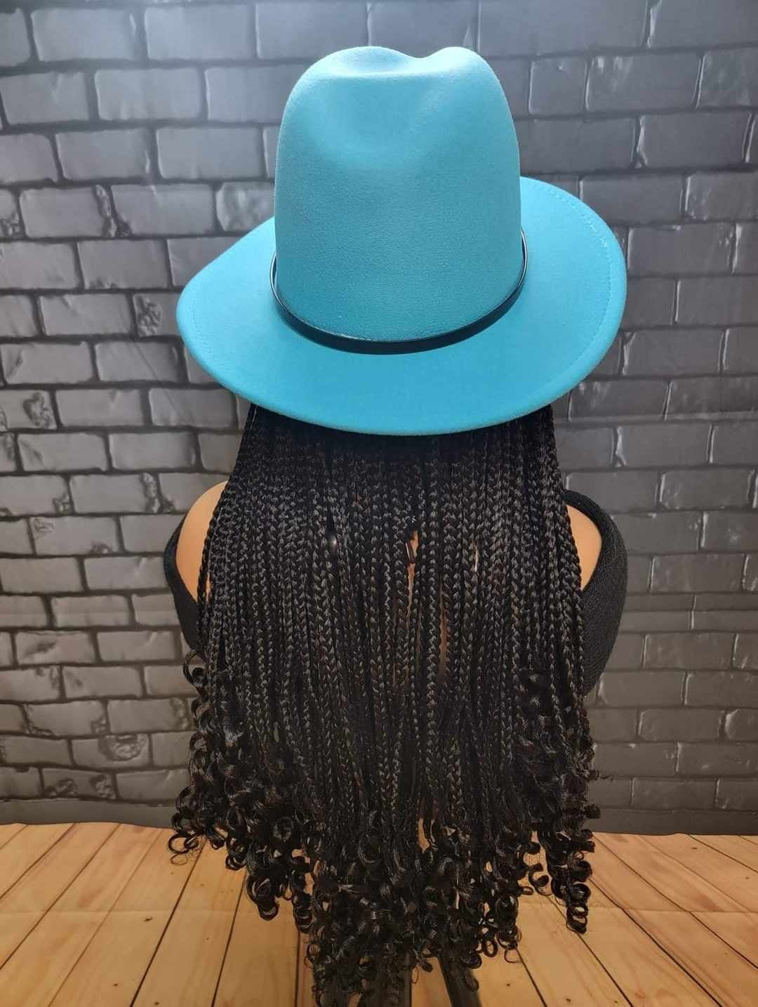 Braided Fedora Hat Wigs