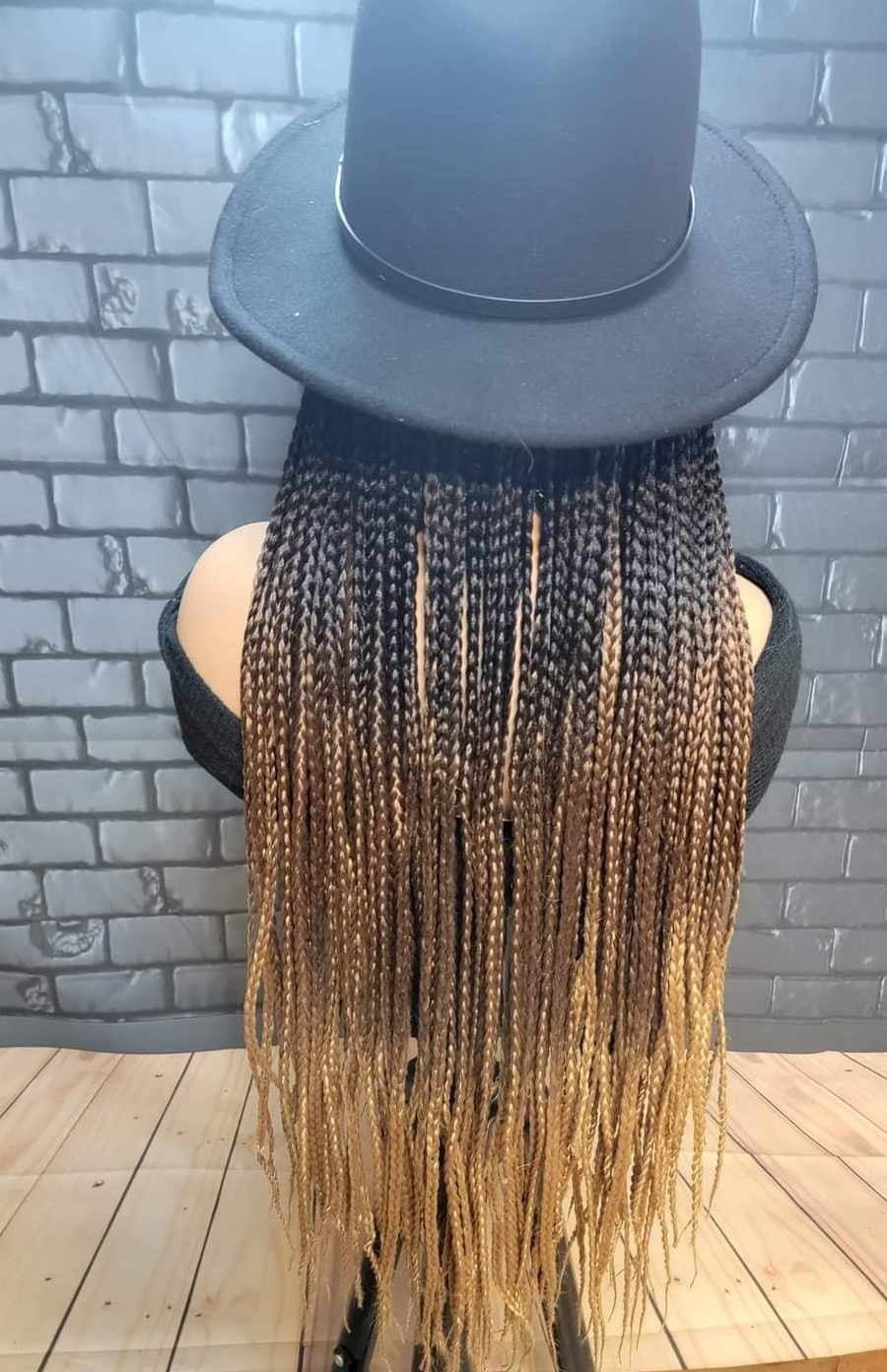 Braided Fedora Hat Wigs